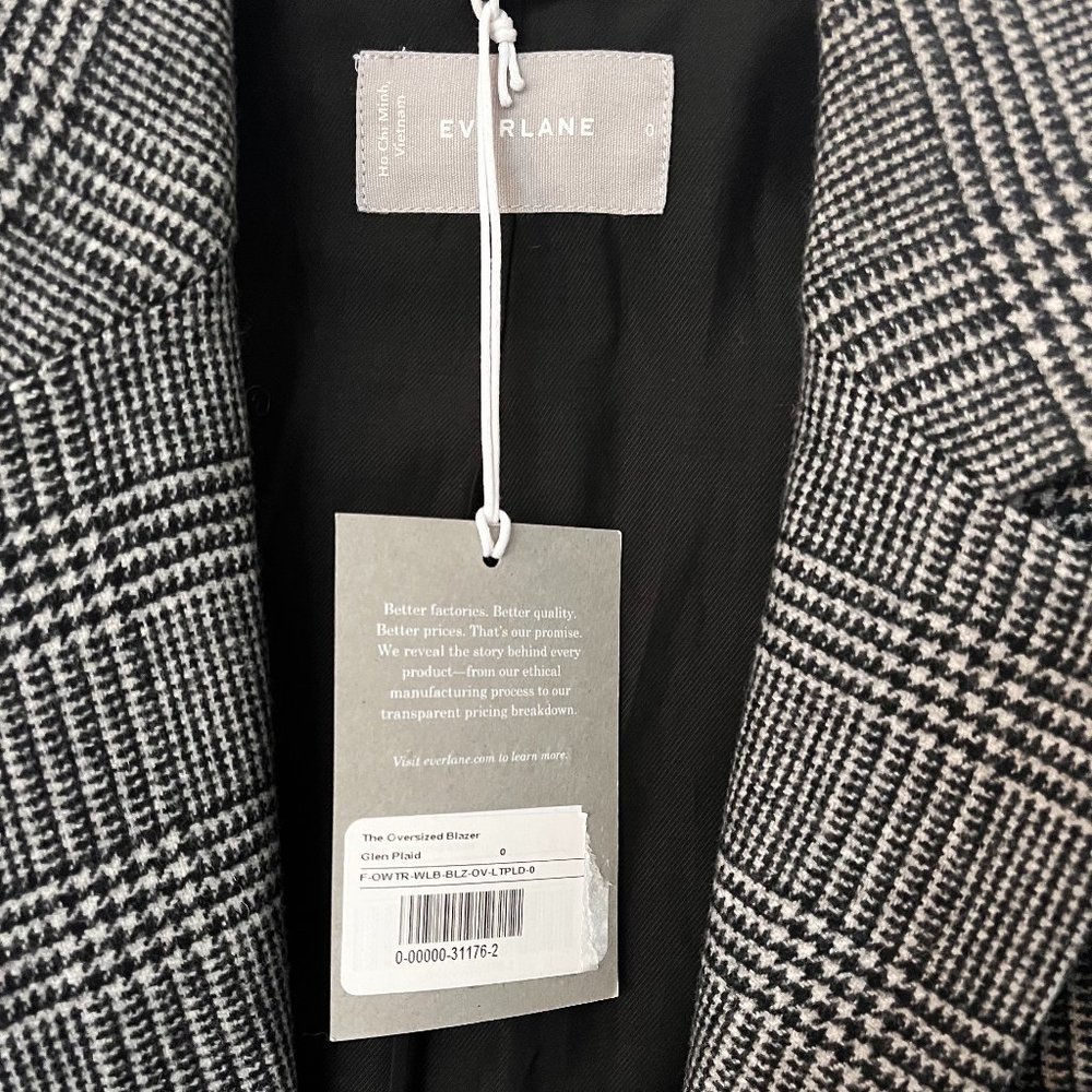 NWT Everlane Oversized Blazer - Gray Tweed Size 0